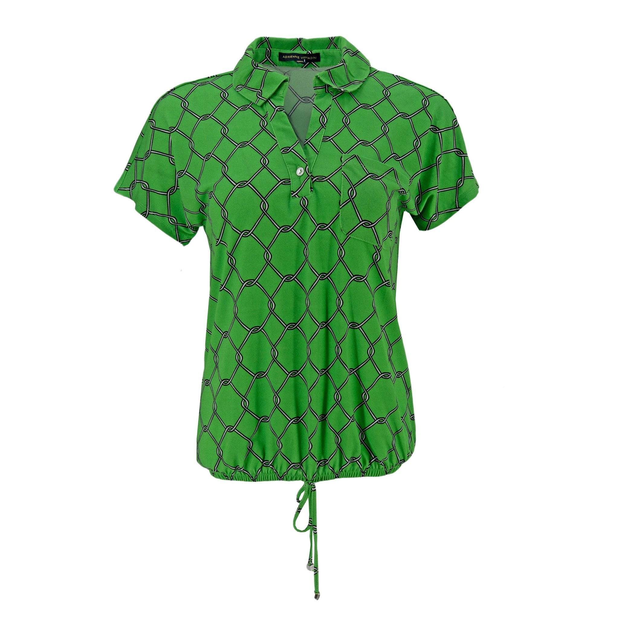 Blusa Adrienne Vittadi Mangas Cortas Estampada Para Damas by Adrienne Vittadini