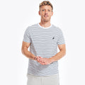 Camiseta Nautica Mangas Cortas Rayas P/ Caballeros VR0100-1BW by Nautica