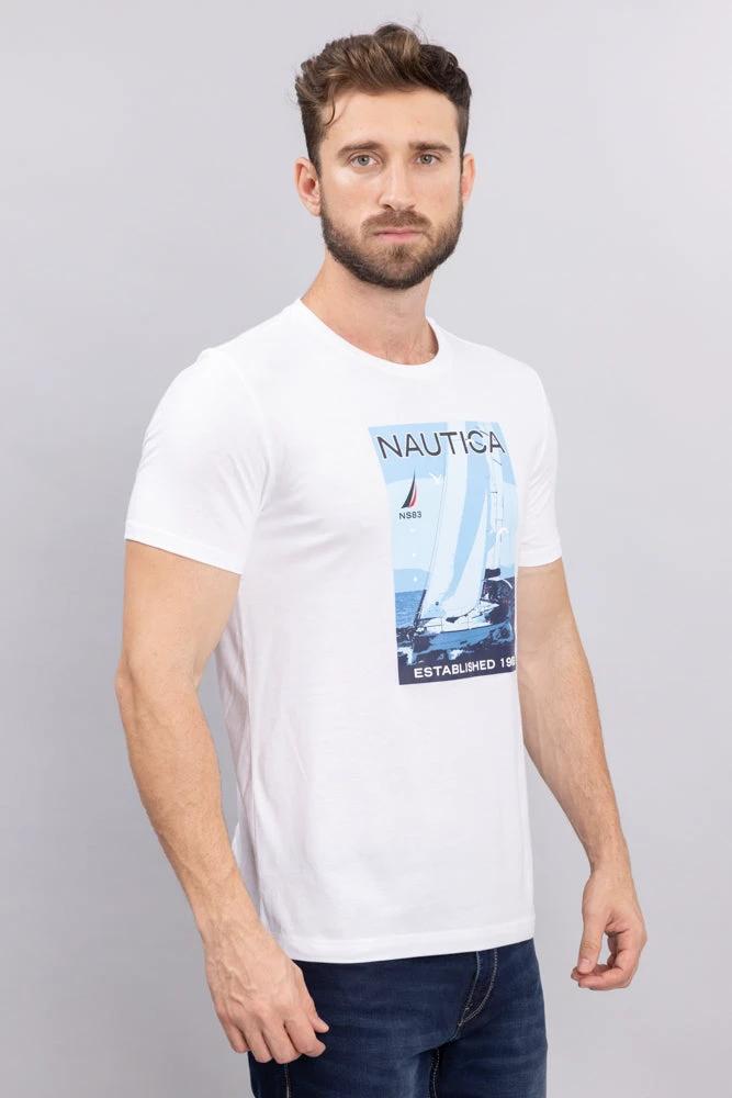 Camiseta Nautica Mangas Cortas Estampada Para Caballeros by Nautica
