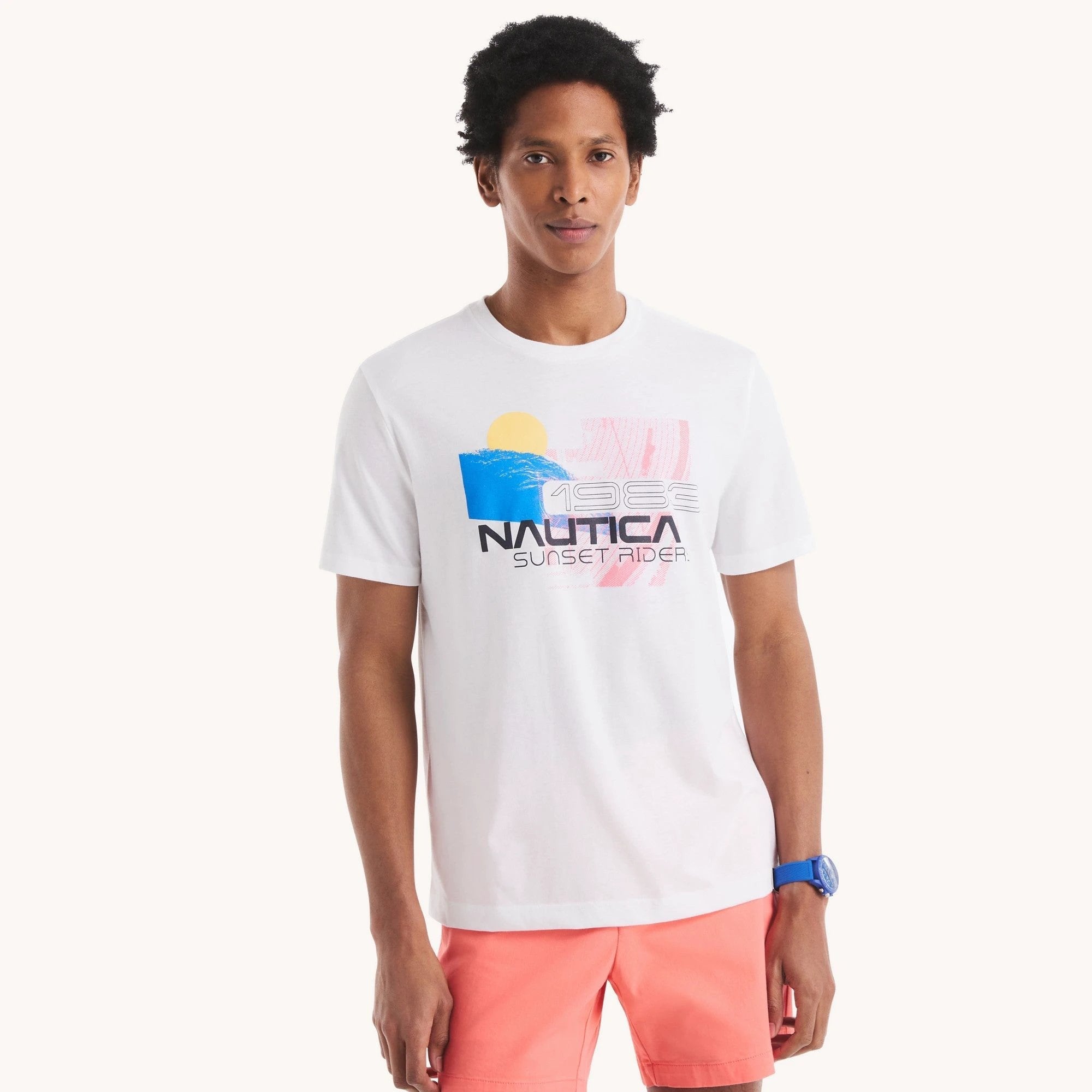 Camiseta Nautica Mangas Cortas Estampada Para Caballeros by Nautica