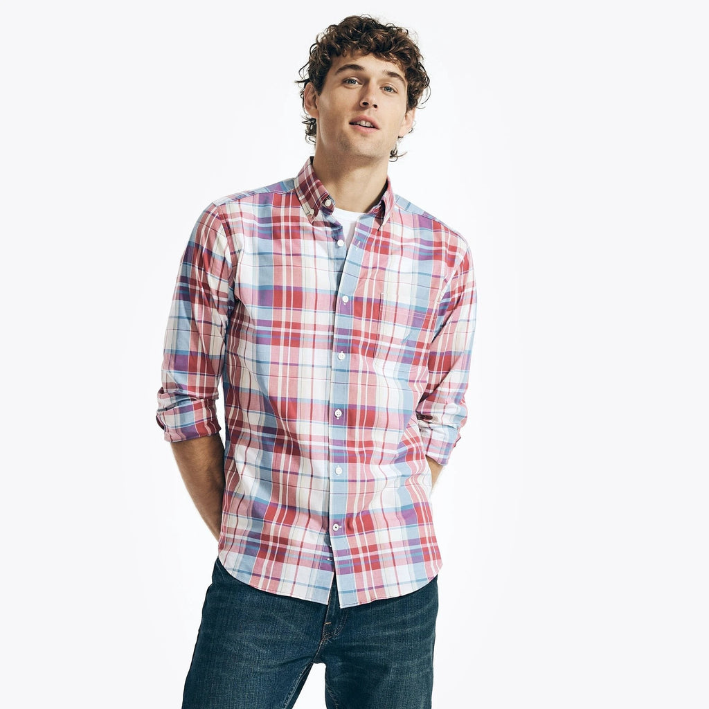 Camisa Nautica Mangas Largas Cuadros Para Caballeros by Nautica