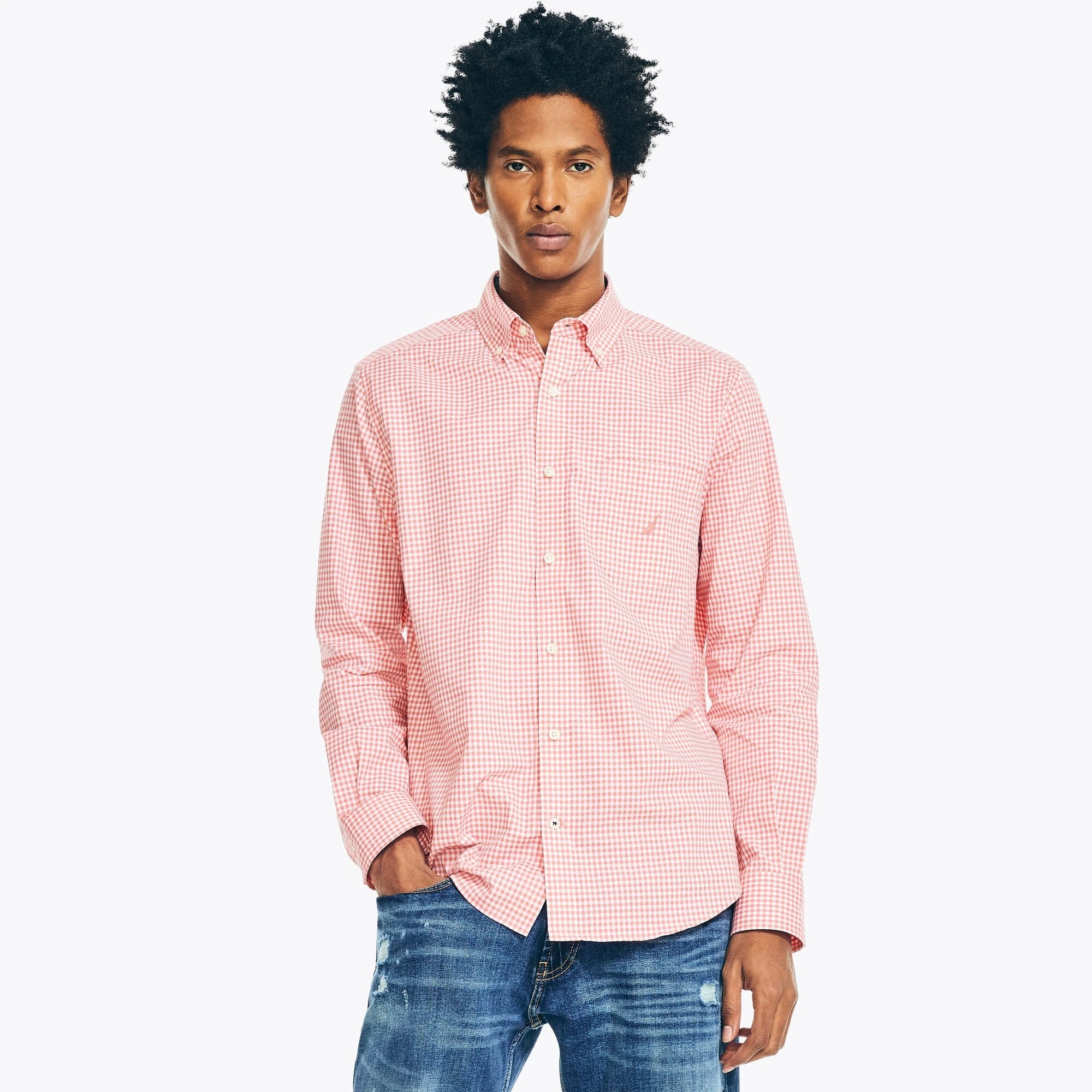 Camisa Nautica Mangas Largas Cuadros Para Caballeros by Nautica