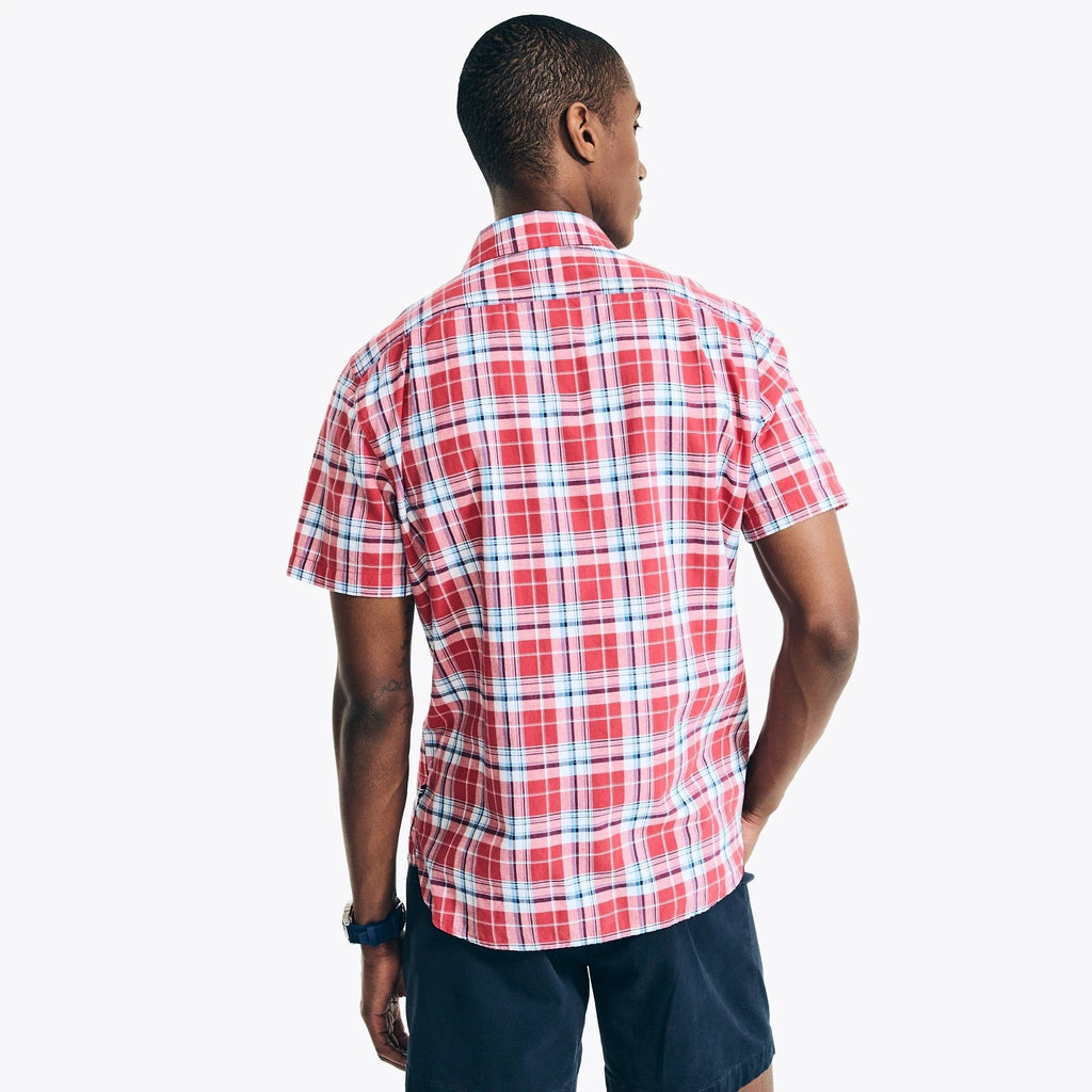 Camisa Nautica Mangas Cortas Cuadros P/ Caballeros W36110 by Nautica