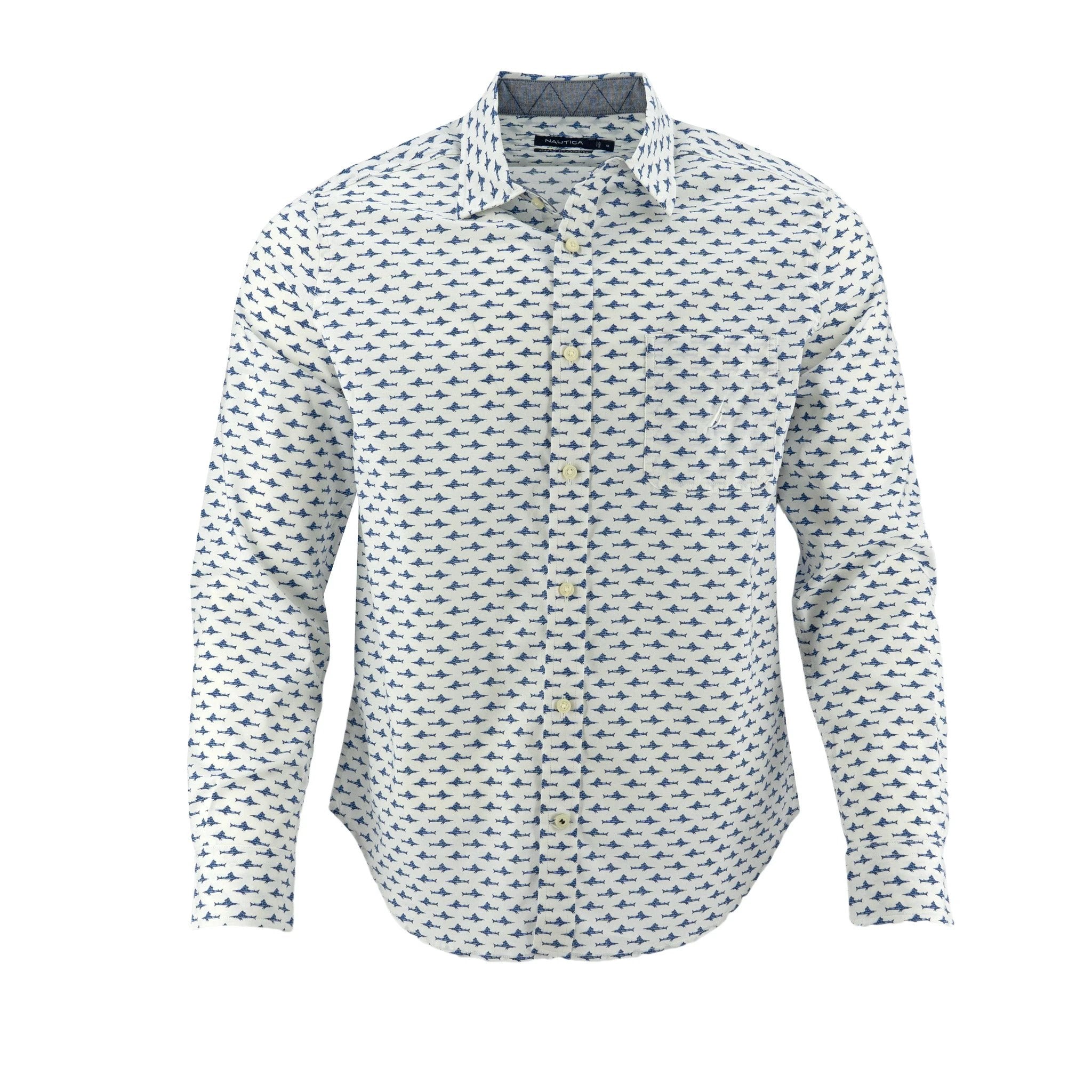 Camisa Nautica Mangas Largas Estampada P/ Caballeros by Nautica