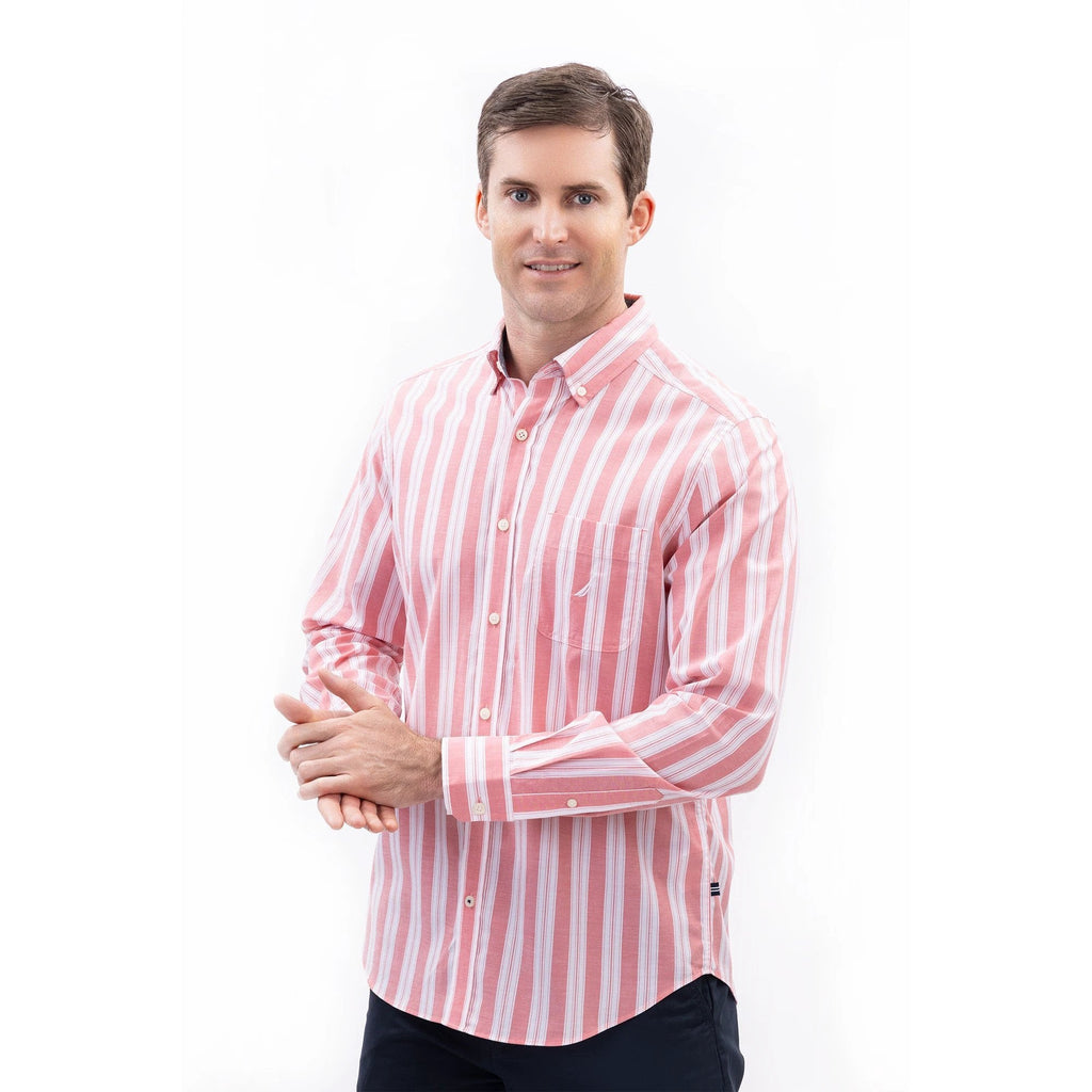 Camisa Nautica Mangas Largas Rayas Para Caballeros by Nautica