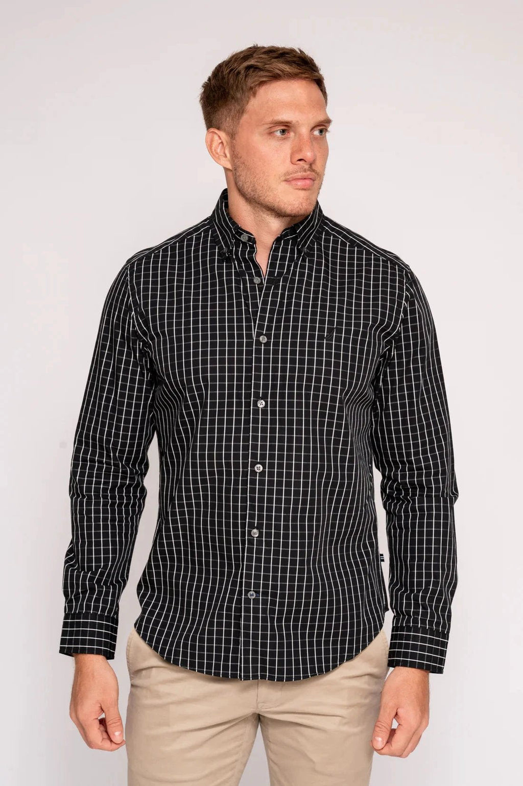 Camisa Nautica Mangas Largas Cuadros Para Caballeros by Nautica
