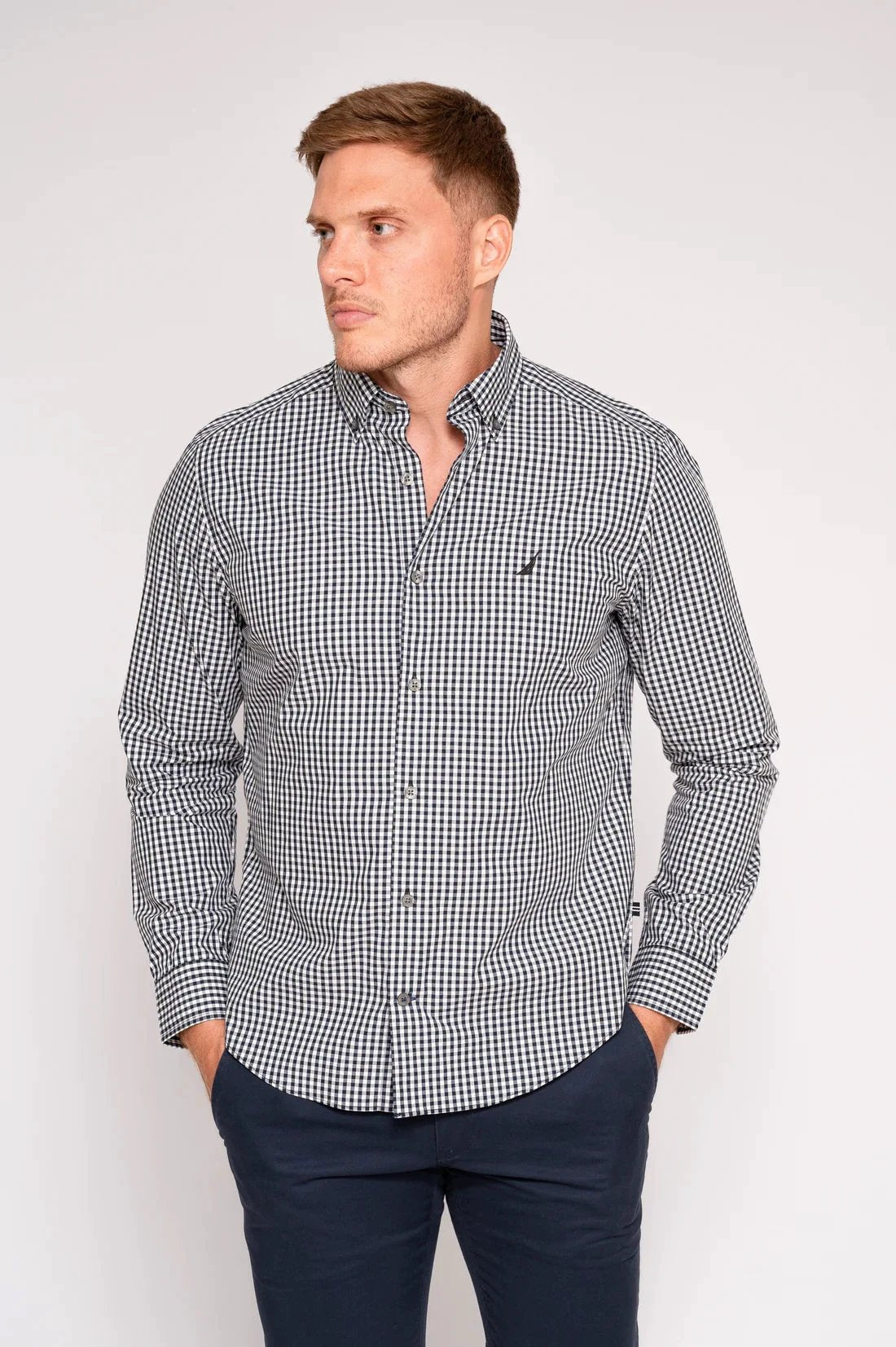 Camisa Nautica Mangas Largas Cuadros Para Caballeros by Nautica