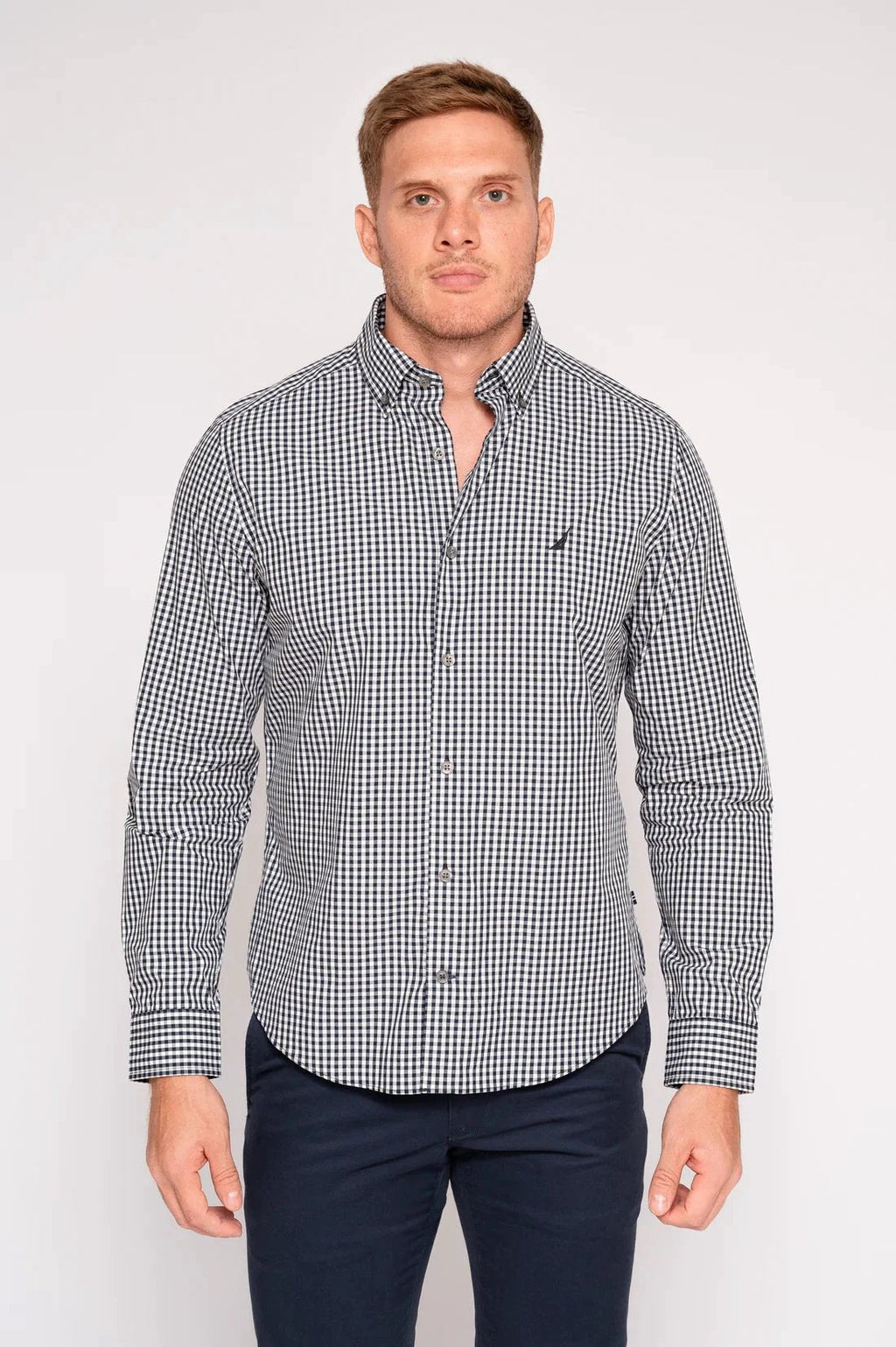 Camisa Nautica Mangas Largas Cuadros Para Caballeros by Nautica