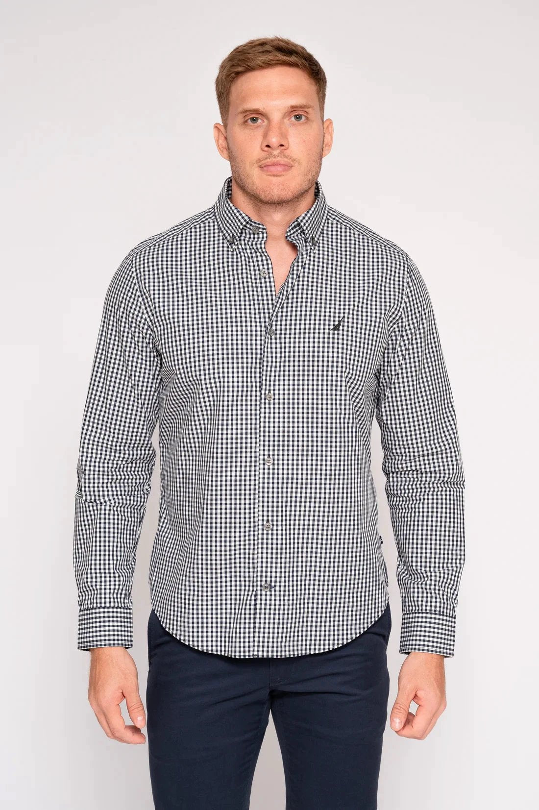 Camisa Nautica Mangas Largas Cuadros Para Caballeros by Nautica