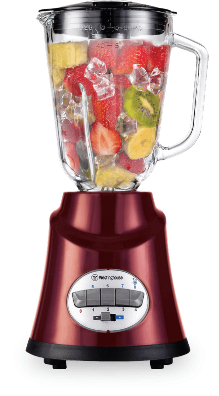 LICUADORA 1.5 L / VASO VIDRIO ROJA 500W WESTINGHOUSE