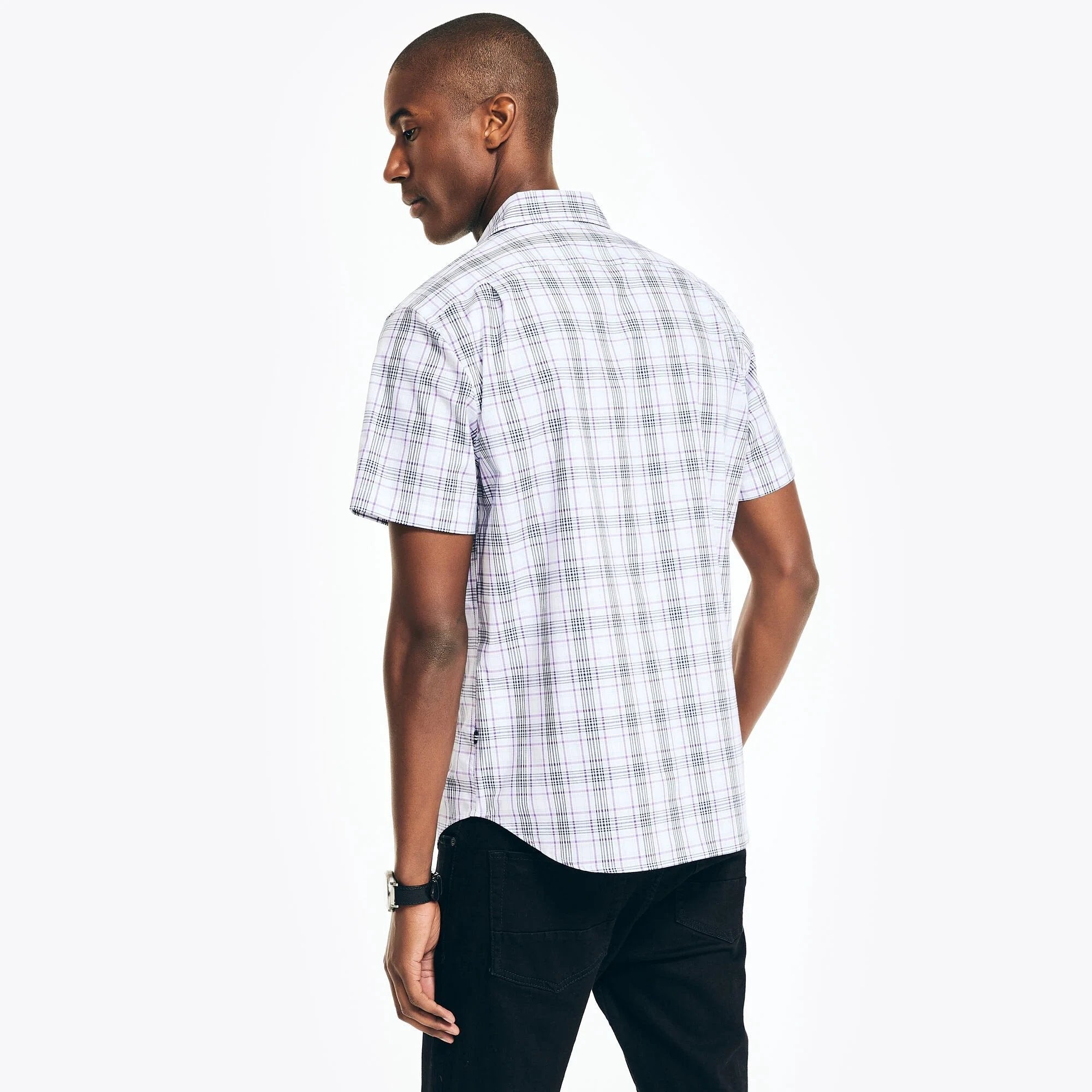 Camisa Nautica Mangas Cortas Cuadros Para Caballeros by Nautica