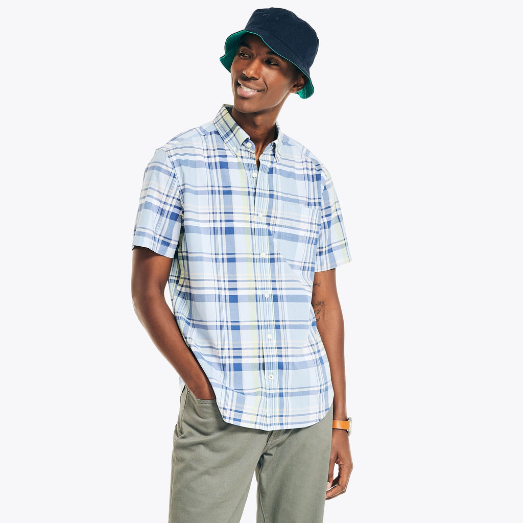 Camisa Nautica Mangas Cortas Cuadros P/ Caballeros WR3532-4PE by Nautica