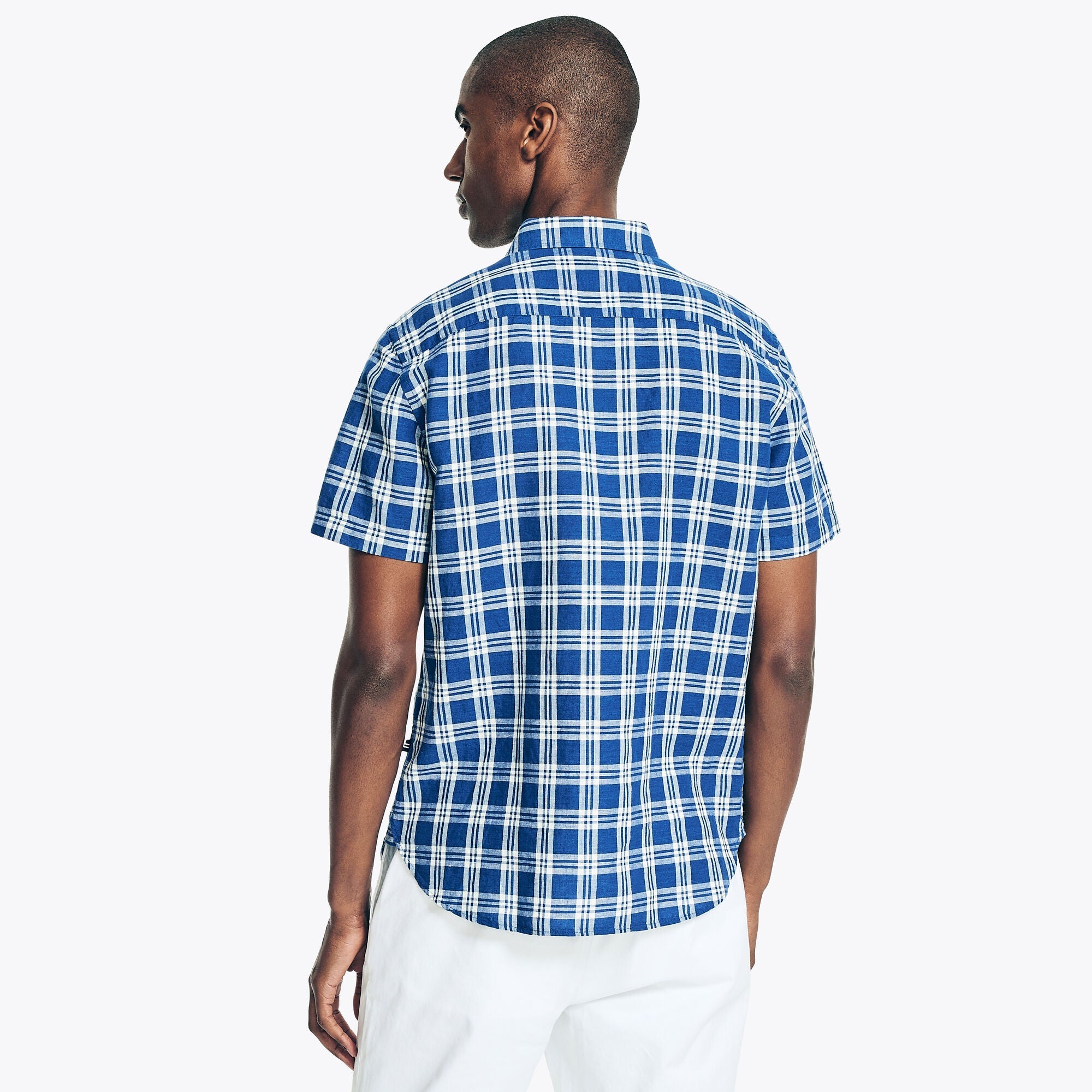Camisa Nautica Mangas Cortas Cuadros P/ Caballeros WR3537 by Nautica