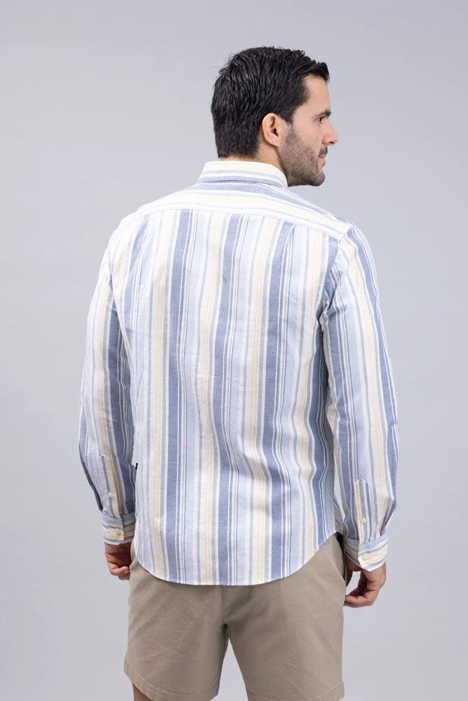 Camisa Nautica Mangas Largas Rayas Para Caballeros by Nautica