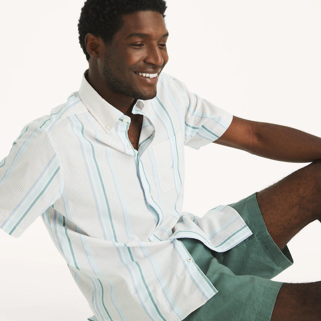 Camisa Nautica Mangas Cortas Rayas Para Caballeros by Nautica