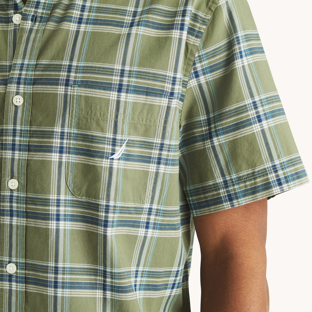 Camisa Nautica Mangas Cortas Cuadros Para Caballeros by Nautica