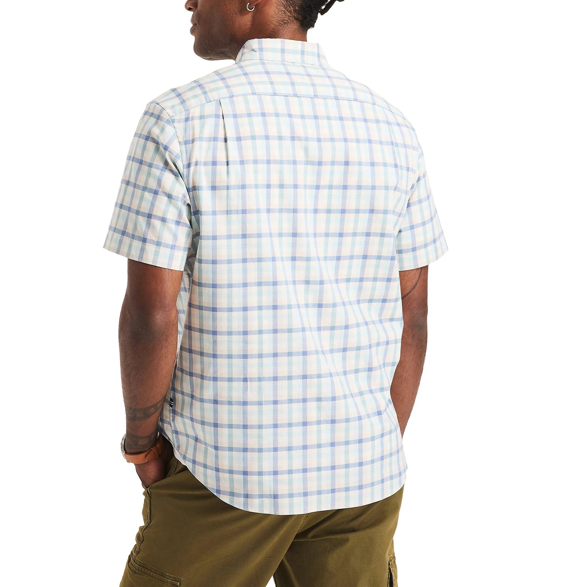 Camisa Nautica Mangas Cortas Cuadros Para Caballeros by Nautica