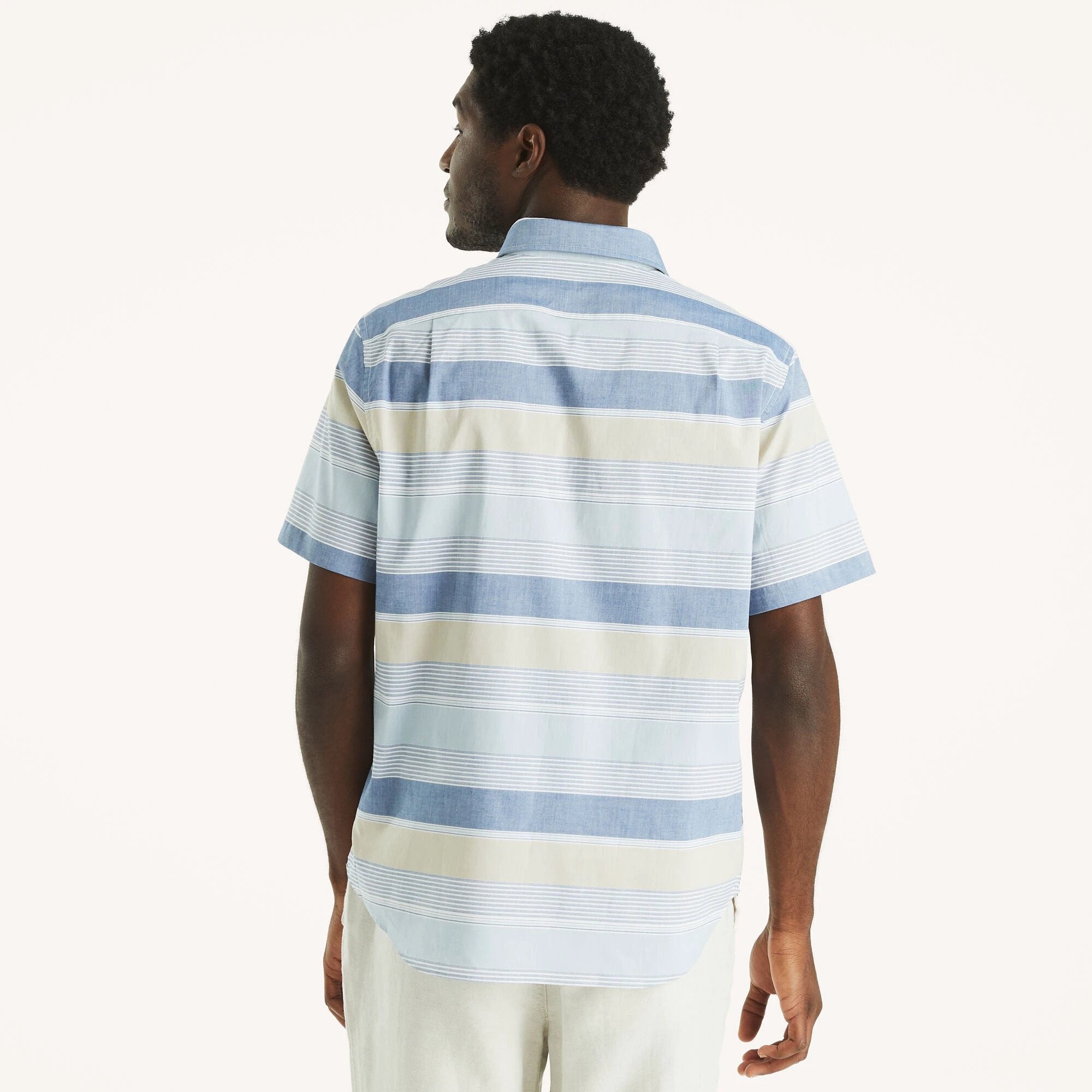 Camisa Nautica Mangas Cortas Rayas Para Caballeros by Nautica