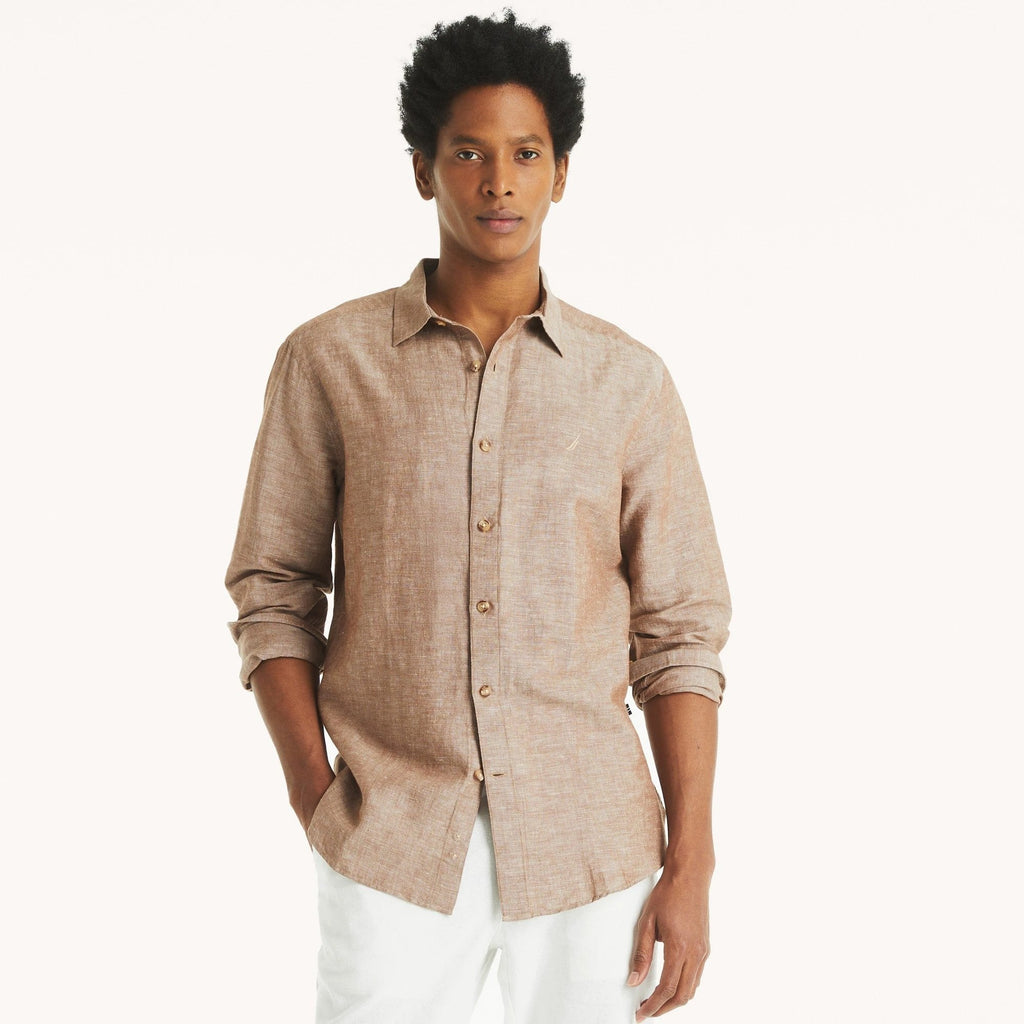 Camisa Nautica Mangas Largas Lisa Para Caballeros by Nautica