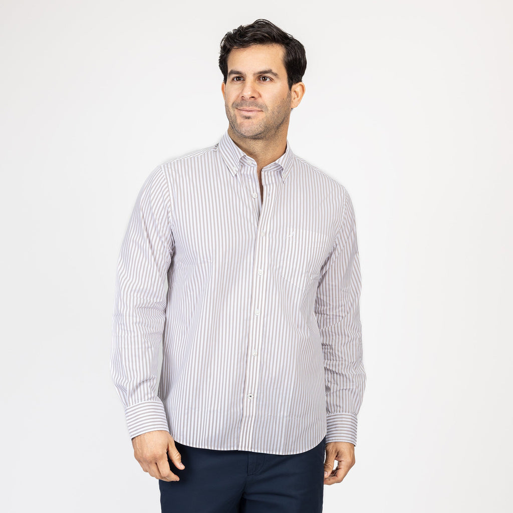 Camisa Nautica Mangas Largas Rayas para Caballeros