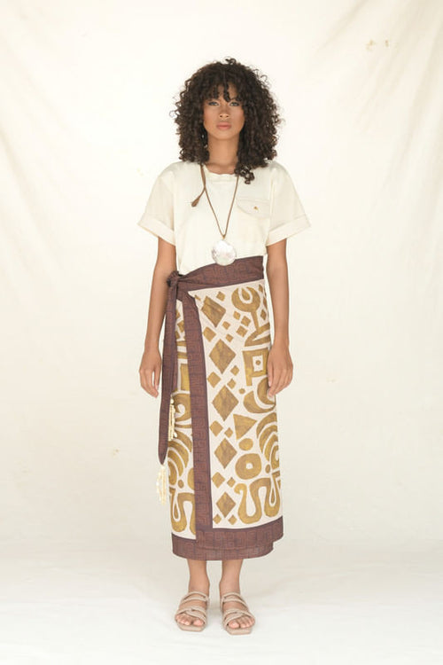 WRAP SKIRT LINO/ETNICO