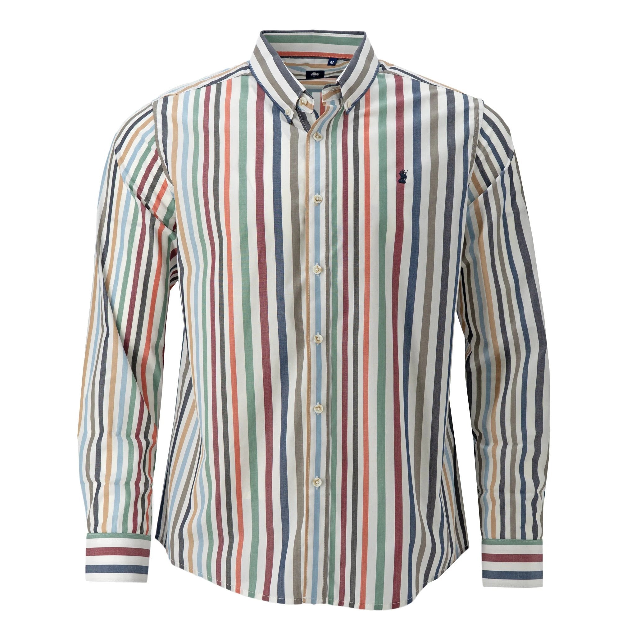 Camisa 1492 Mangas Largas Rayas Para Caballeros by 1492