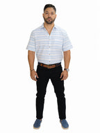 Camisa 1492 Mangas Cortas Rayas Para Caballeros by 1492