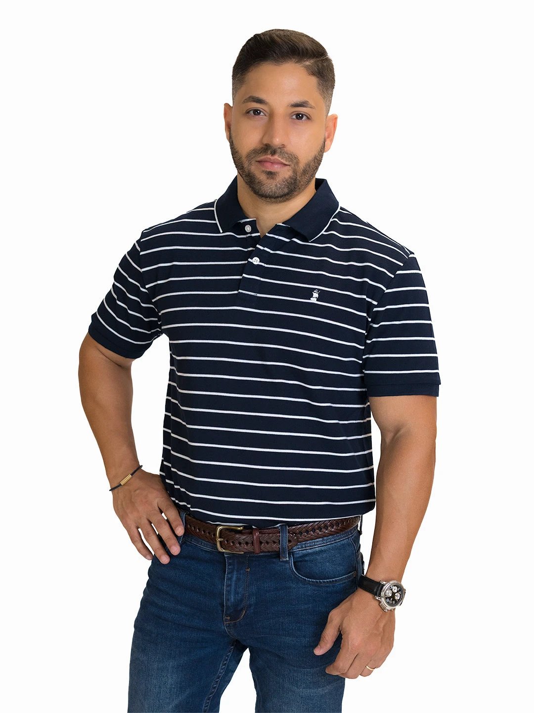 Poloshirt 1492 Mangas Cortas Rayas Para Caballeros by 1492