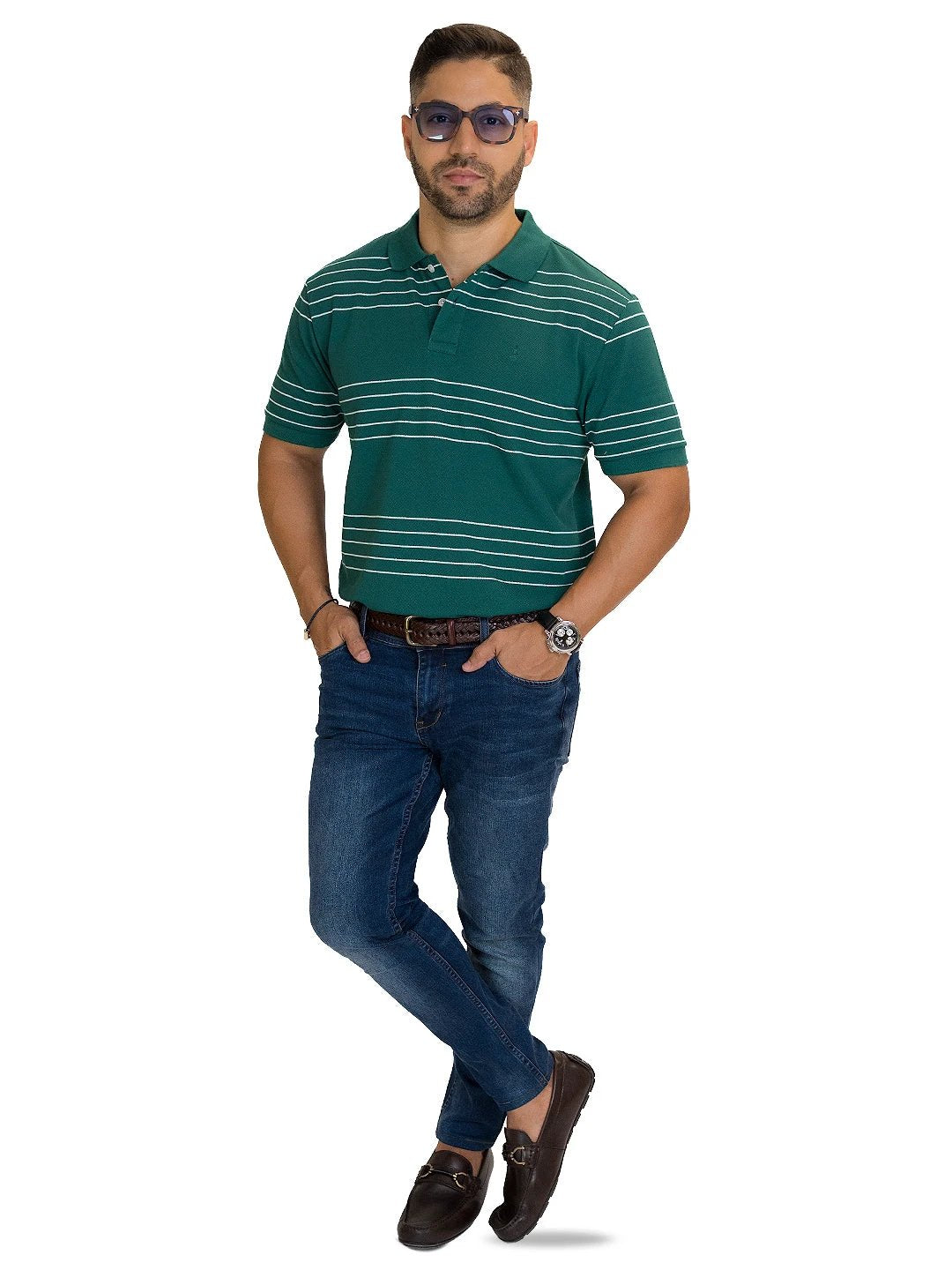 Poloshirt 1492 Mangas Cortas Rayas Para Caballeros by 1492