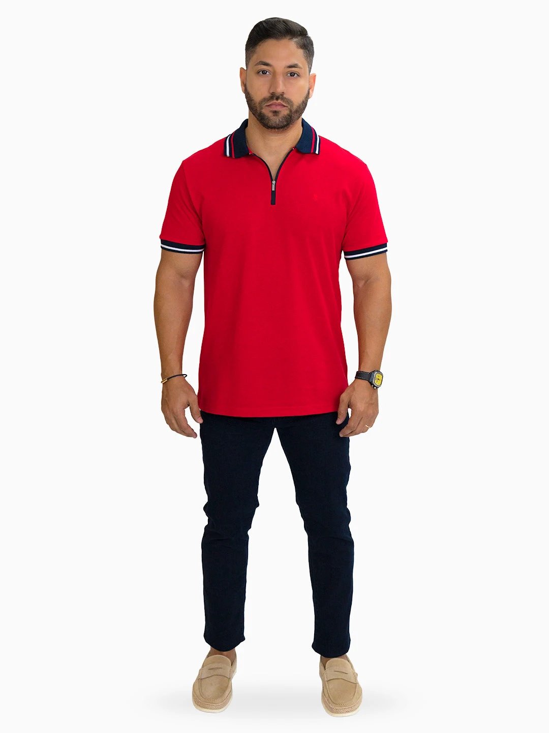 Poloshirt 1492 Mangas Cortas Liso Para Caballeros by 1492