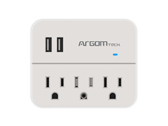 ADAPTADOR ARGOM 3 OUTLET2 PORT USB