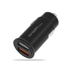 ADAPTADOR ARGOM CARGADOR 2PUERTOS USB 30W BLACK