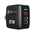 ADAPTADOR KLIPX WALL CHARGER 67W USBC PDUSBA QC BLACK