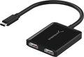 ADAPTADOR SABRENT USB C TO DUAL HDMI 4K FEMALE BLACK