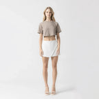 AMAL CROP TOP WOMEN TAUPE GRAY - Monastery | Tienda Oficial Colombia