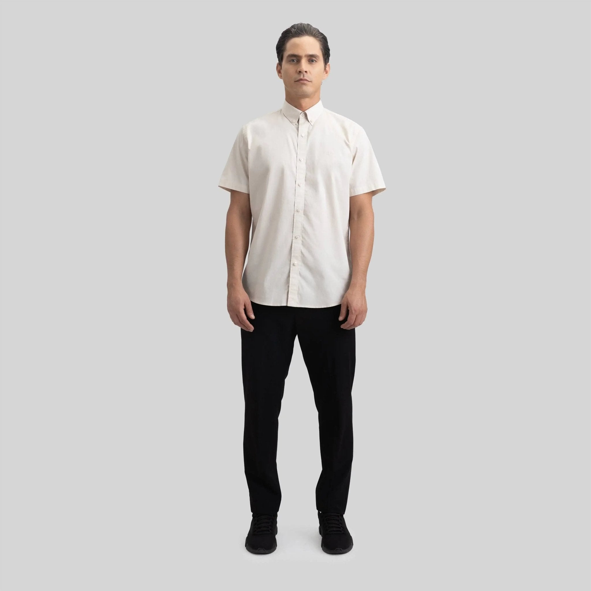 ASTON SHIRT SPORT SHORT SLEEVE MOONBEAM - Monastery | Tienda Oficial Colombia