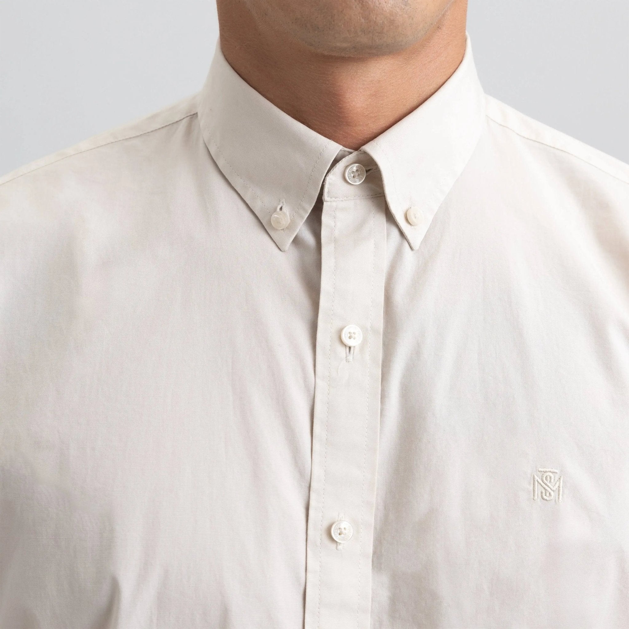 ASTON SHIRT SPORT SHORT SLEEVE MOONBEAM - Monastery | Tienda Oficial Colombia