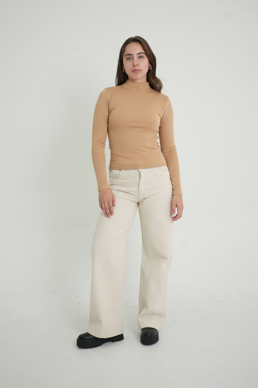 BH TOP RIB CUELLO ALTO MANGA LARGA 6697
