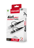 CABLE MAXELL 39FT MULTI 4 IN 1 MICRO USBLIGHTNINGUSBC