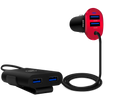 CARGADOR MAXELL DUSB404 CAR USB 4PORT 24A1A BLACK