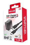 CARGADOR MAXELL WALL CHARGER 20W PD USBC WITH CABLE USBC TO USBC