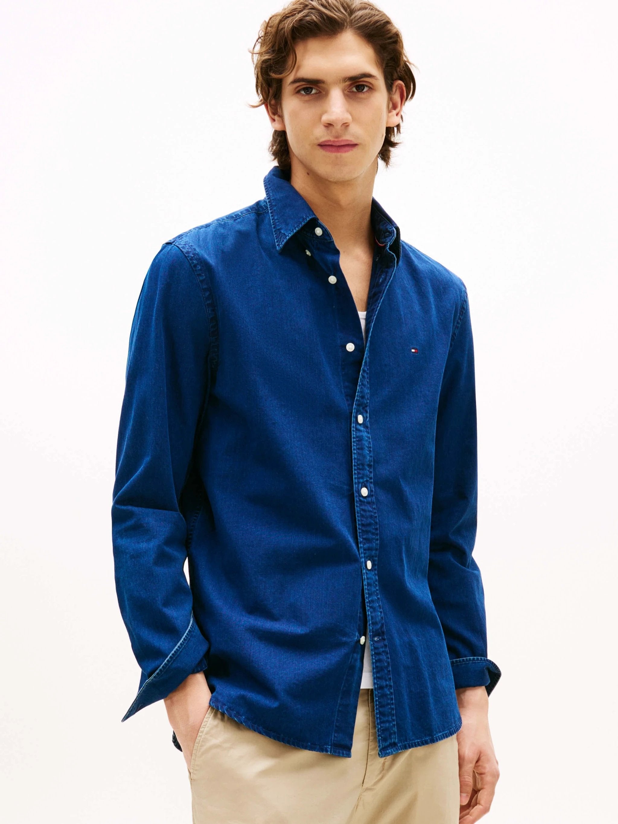 Camisa Tommy Hilfiger Mangas Largas Lisa Para Caballeros by Tommy Hilfiger