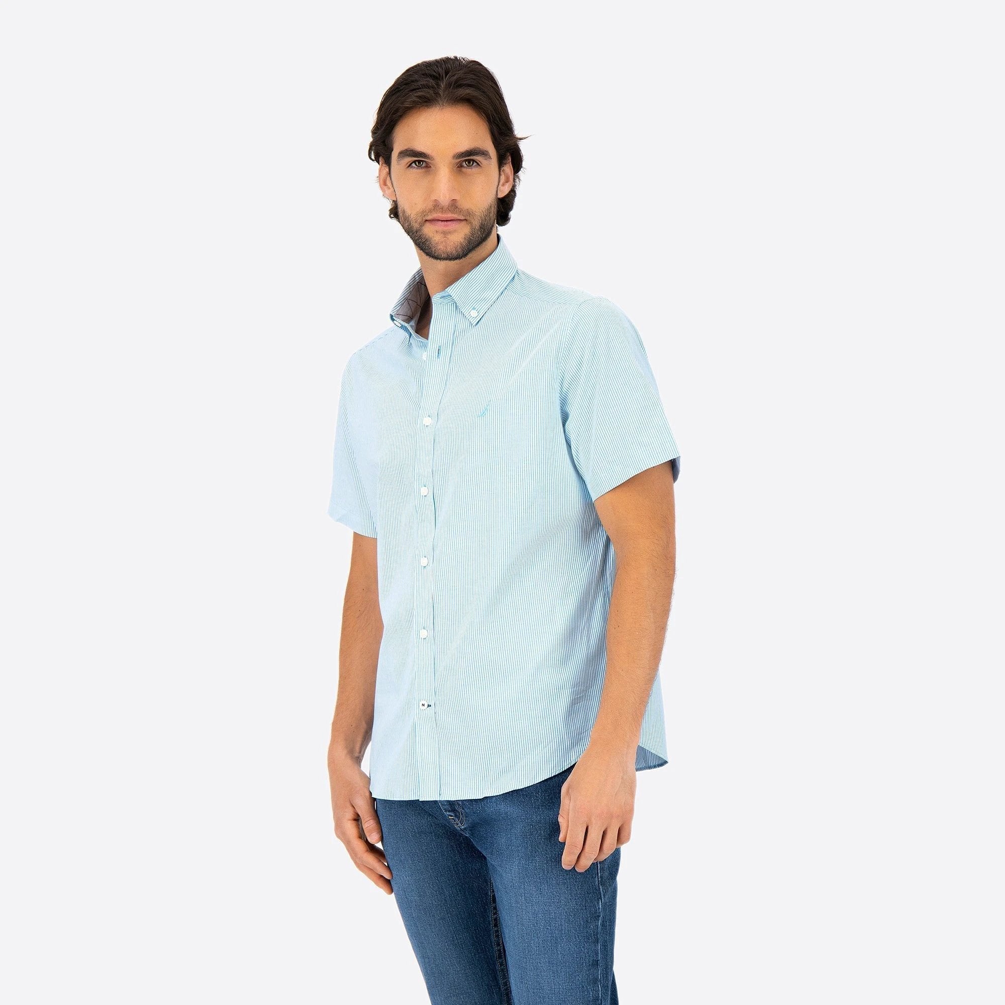 Camisa Nautica Mangas Cortas Rayas Para Caballeros by Nautica