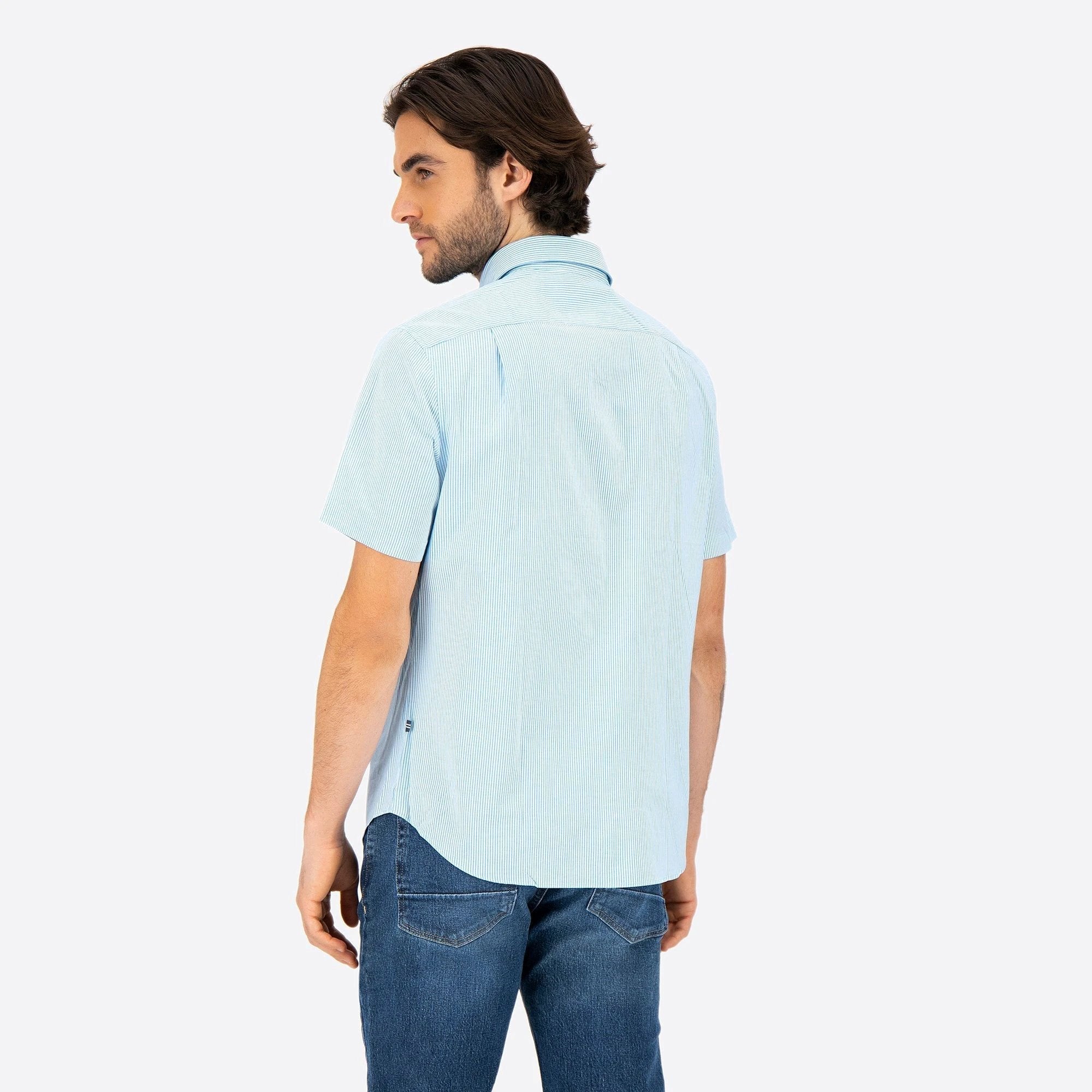 Camisa Nautica Mangas Cortas Rayas Para Caballeros by Nautica