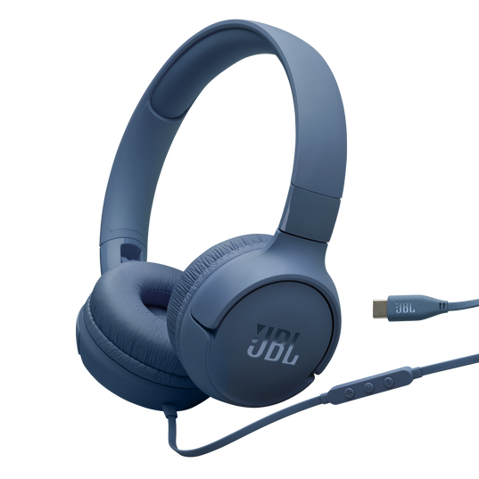 HEADPHONE JBL TUNE 520C WIRED OVEREAR USBC BLUE
