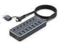 HUB ARGOM ONE AXESS 2 IN 1 USBCUSB 30 TO USB 30 7PORT