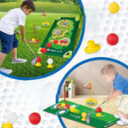 Kit De Golf Infantil Con Palos Ajustables y Hoyos De Práctica