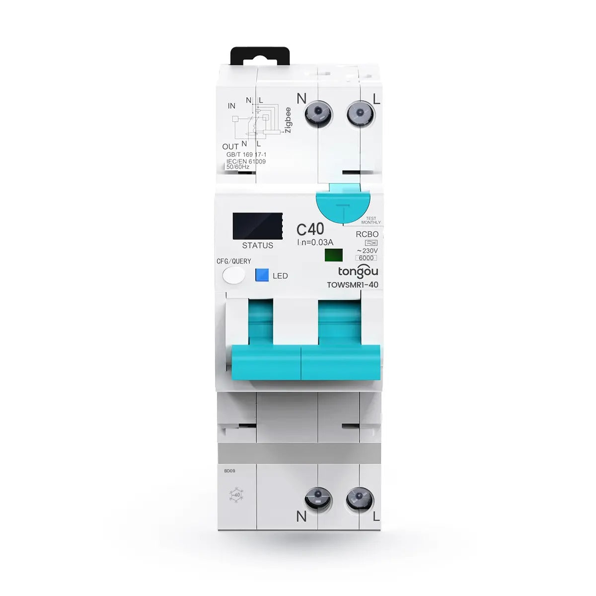 Breaker Inteligente WIFI C40 230V 0-40A Graduable (Monitor de Energía)