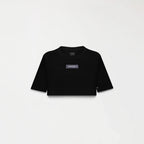 KISWA CROP TOP WOMEN BLACK METEORITE L/G - Monastery | Tienda Oficial Colombia