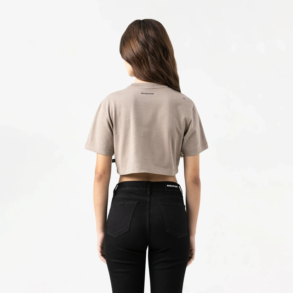 LEIRE CROP TOP WOMEN TAUPE GRAY - Monastery | Tienda Oficial Colombia